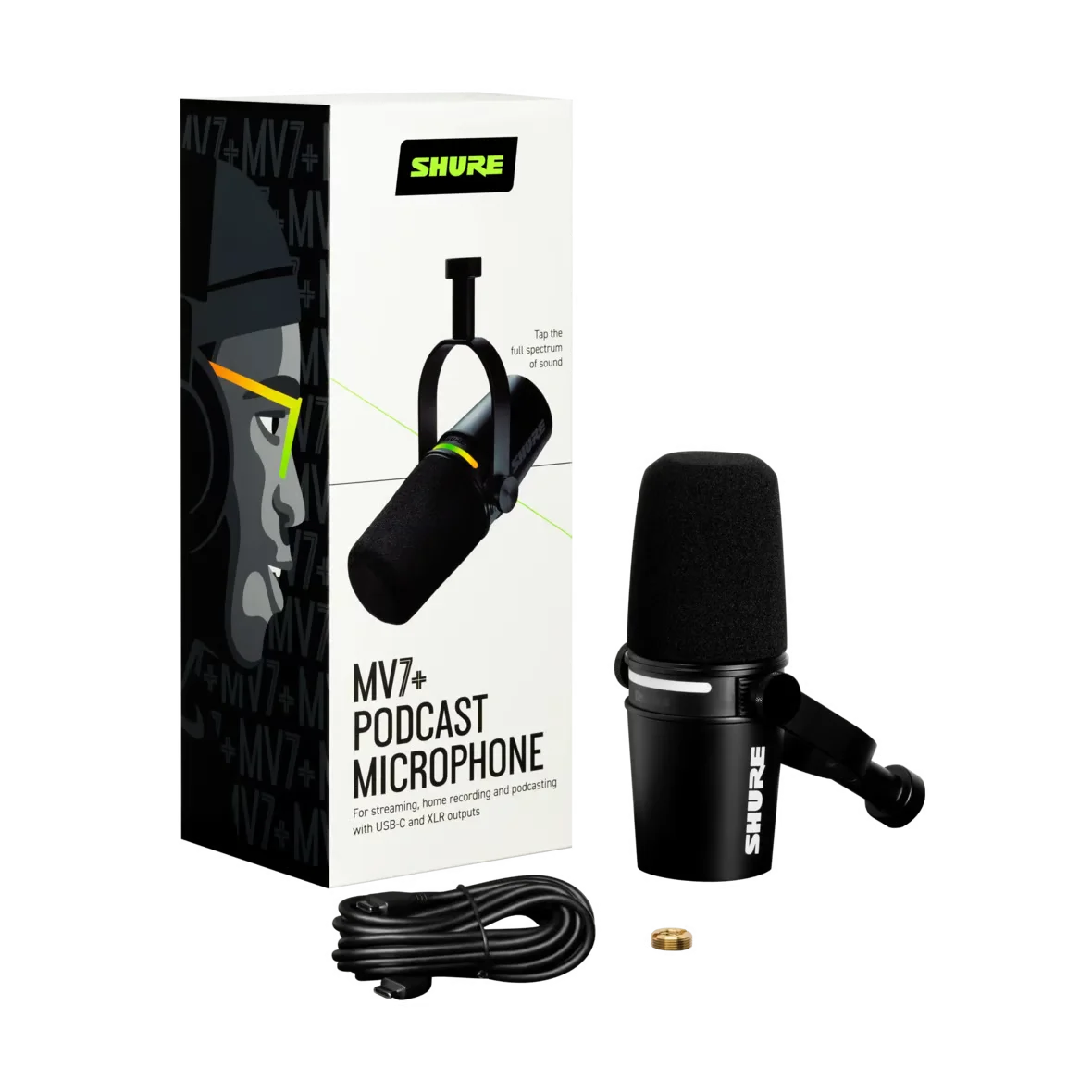 Microphone pour podcast MV7+