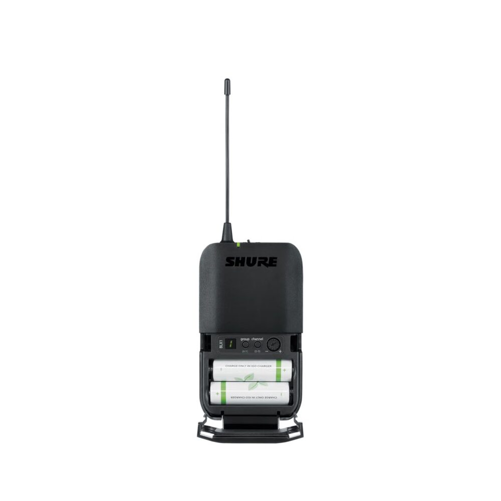 Shure BLX1-H8E – Émetteur ceinture sans fil pour systèmes BLX